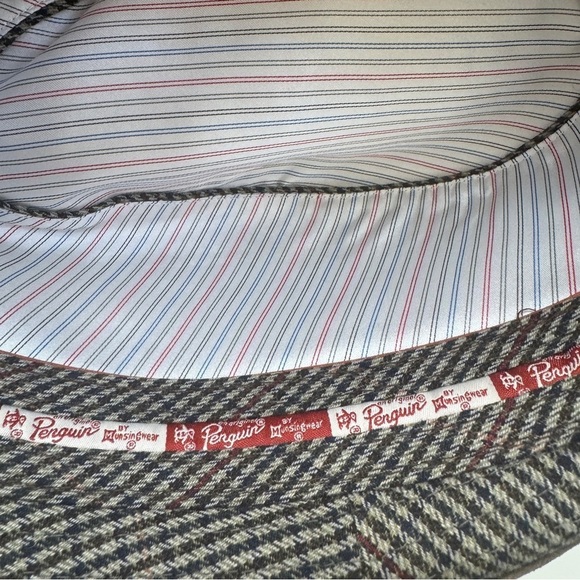 NEW Men’s Penguin Wool Blend Fedora Plaid L/XL - Picture 4 of 5
